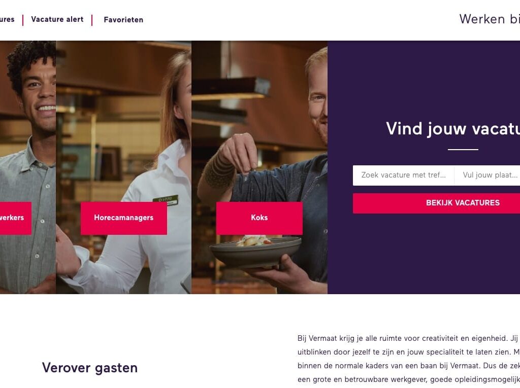 Werken bij Vermaat - Koksintermediar