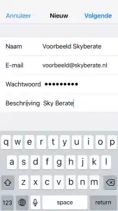 e-mail instellen apple iphone ipad 4